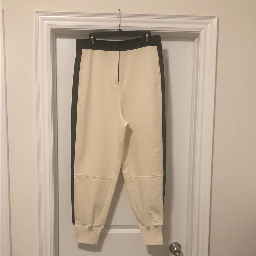 Sweaty Betty Cream and Black Track Pants